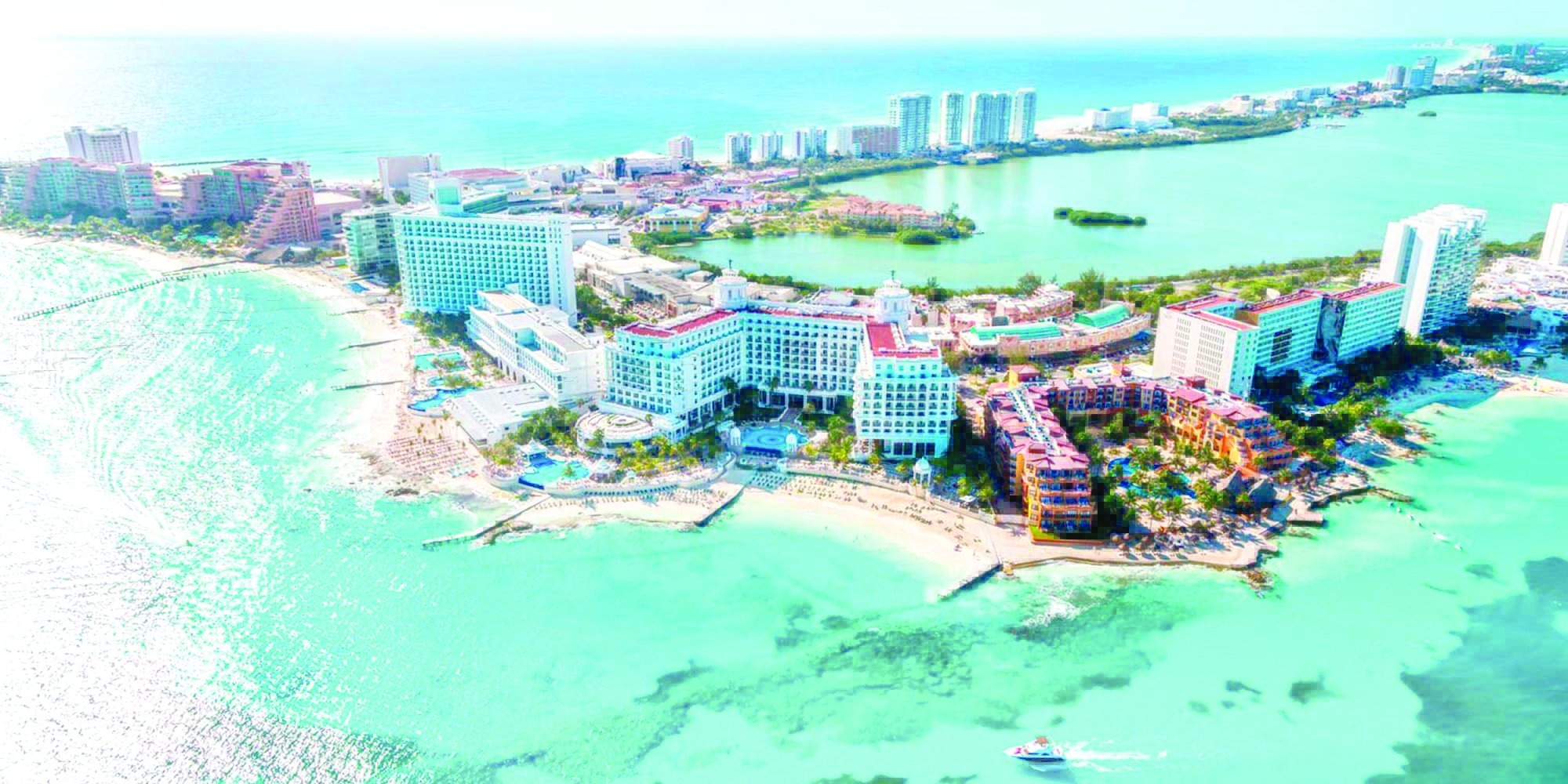 closest beach to cancun airport